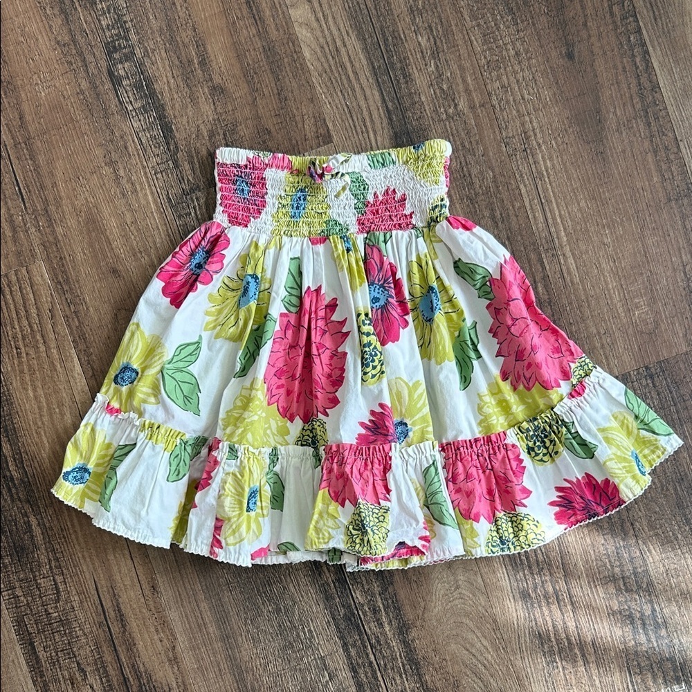 Boden Multicolor Smocked Skirt